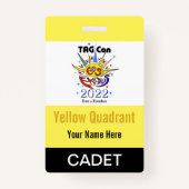 LABEL Con 2022 - Geel kwadrant - Kadetbadge Badge (Achterkant)