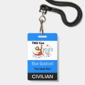 LABEL Con 2023 - Blue Quadrant - Civilian Badge (Achterkant met koord)