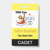LABEL Con 2023 - Geel kwadrant - Kadetbadge Badge (Achterkant)