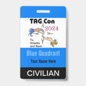 LABEL CON 2024 - Blauw kwadrant - Burgerbadge Badge (Achterkant)