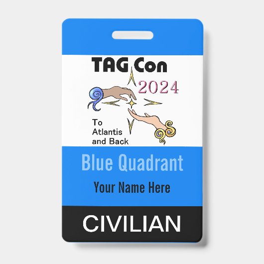 LABEL CON 2024 - Blauw kwadrant - Burgerbadge Badge (Voorzijde)