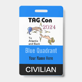 LABEL CON 2024 - Blauw kwadrant - Burgerbadge Badge