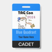 LABEL CON 2024 - Blauw kwadrant - Cadet Badge (Achterkant)