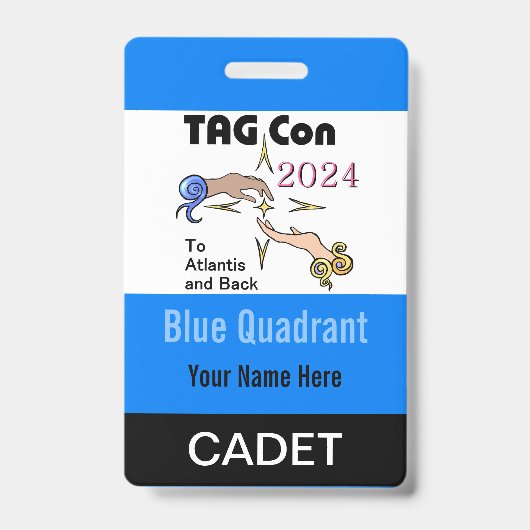 LABEL CON 2024 - Blauw kwadrant - Cadet Badge (Voorzijde)