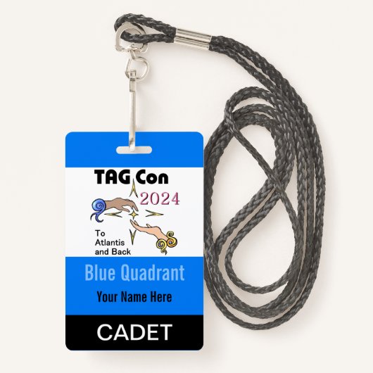 LABEL CON 2024 - Blauw kwadrant - Cadet Badge (Voorkant met draagriem)