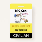 LABEL CON 2024 - Geel kwadrant - Burgerbadge Badge (Voorkant)