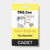 LABEL CON 2024 - Geel kwadrant - Cadet Badge (Achterkant)