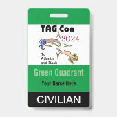LABEL CON 2024 - Groen kwadrant - Burgerbadge Badge (Achterkant)