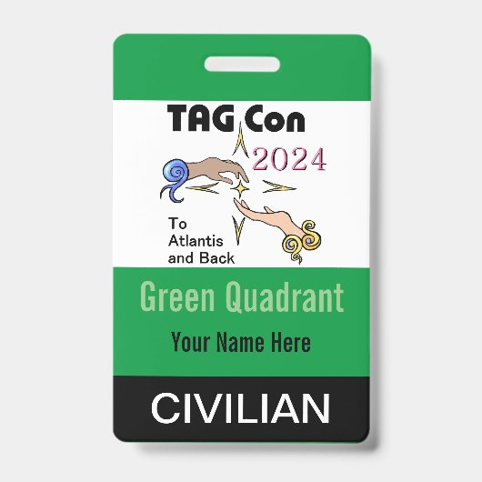 LABEL CON 2024 - Groen kwadrant - Burgerbadge Badge (Voorkant)