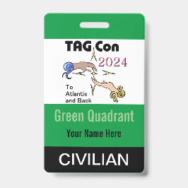 LABEL CON 2024 - Groen kwadrant - Burgerbadge Badge