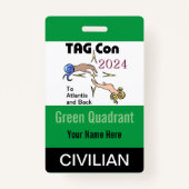 LABEL CON 2024 - Groen kwadrant - Burgerbadge Badge (Achterkant)