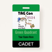 LABEL CON 2024 - Groen kwadrant - Cadet Badge (Achterkant)