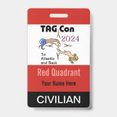 LABEL CON 2024 - Rood kwadrant - Burgerbadge Badge (Achterkant)