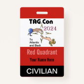 LABEL CON 2024 - Rood kwadrant - Burgerbadge Badge (Achterkant)