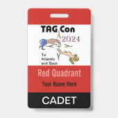 LABEL CON 2024 - Rood kwadrant - Cadet Badge (Achterkant)