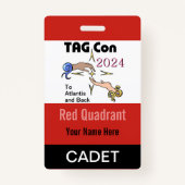 LABEL CON 2024 - Rood kwadrant - Cadet Badge (Achterkant)