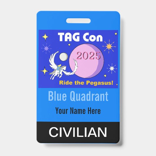 LABEL CON 2025 - Blauw Kwadrant - Burgerbadge Badge (Front)
