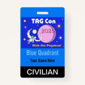 LABEL CON 2025 - Blauw Kwadrant - Burgerbadge Badge (Voorkant)