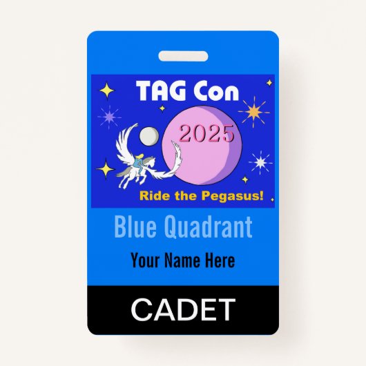 LABEL CON 2025 - Blauw Kwadrant - Cadet Badge (Voorkant)