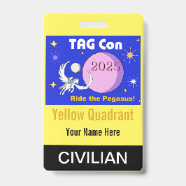 LABEL CON 2025 - Geel Kwadrant - Burgerbadge Badge