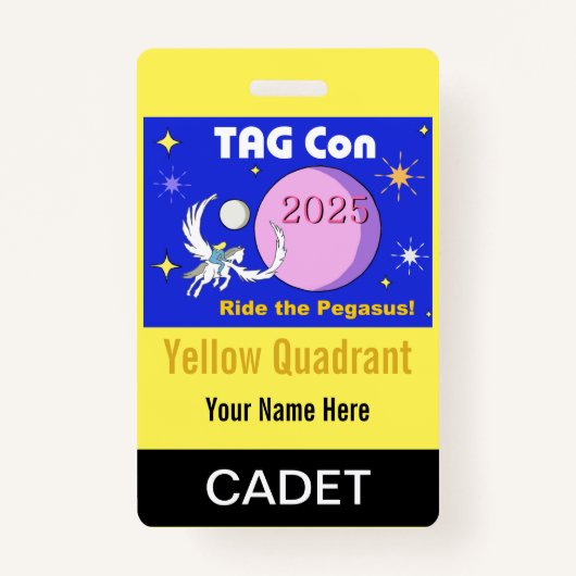 LABEL CON 2025 - Geel Kwadrant - Cadet Badge (Achterkant)