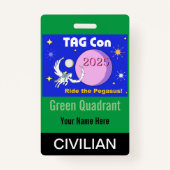 LABEL CON 2025 - Groen Kwadrant - Burgerbadge Badge (Achterkant)