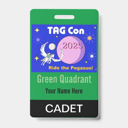 LABEL CON 2025 - Groen Kwadrant - Cadet Badge (Voorkant)