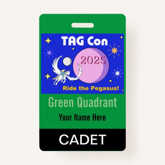 LABEL CON 2025 - Groen Kwadrant - Cadet Badge (Achterkant)