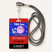 LABEL Con 2025 - Rode Kwadrant - Cadet Badge (Voorkant met draagriem)