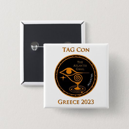 LABEL CON Griekenland 2023 - Vierkante Button (Voorkant /achterkant)