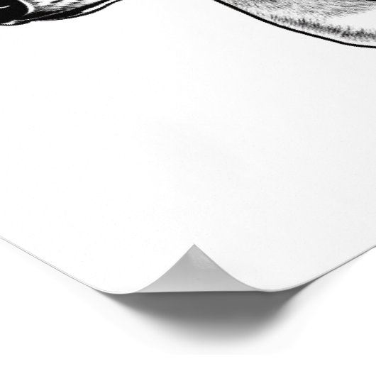 Label Cute Dachshund met Glasses Poste Poster (Hoek)