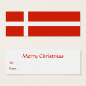 Label Deense vlag Mini Visitekaartjes (Voorkant /achterkant)