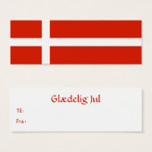 Label Deense vlag Mini Visitekaartjes (Voorkant /achterkant)