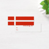 Label Deense vlag Mini Visitekaartjes (Bureau)