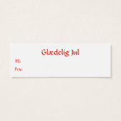 Label Deense vlag Mini Visitekaartjes (Achterkant)