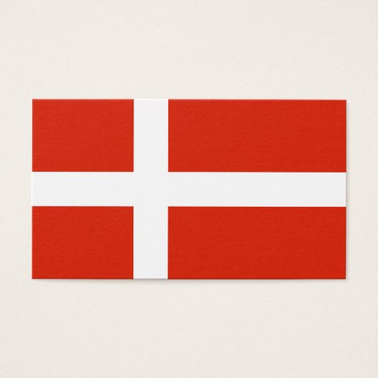 Label Deense vlag Visitekaartje (Voorkant)