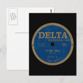 label Delta Records Briefkaart (Voorkant / Achterkant)