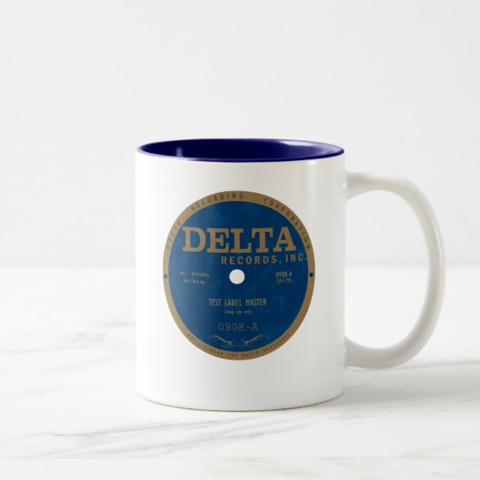 label Delta Records Tweekleurige Koffiemok (Rechts)