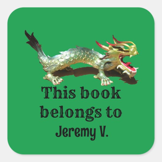 Label - Dit boek behoort toe aan Dragon (Voorkant)