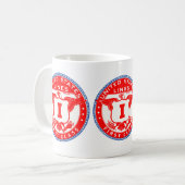 Label eerste klasse Verenigde Staten Koffiemok (Voorkant links)