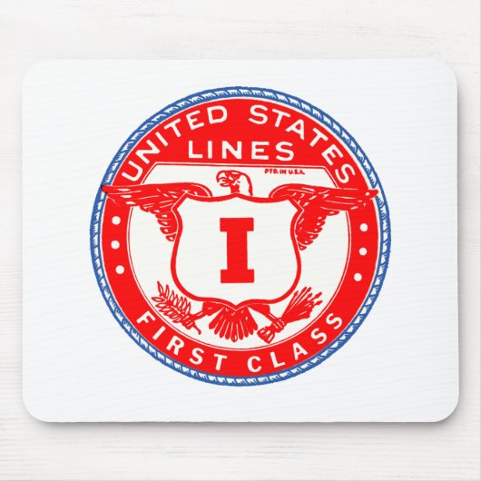 Label eerste klasse Verenigde Staten Muismat (Voorkant)