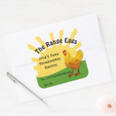 Label eierdoos boerderijwinkel vrije uitloop (Envelop)