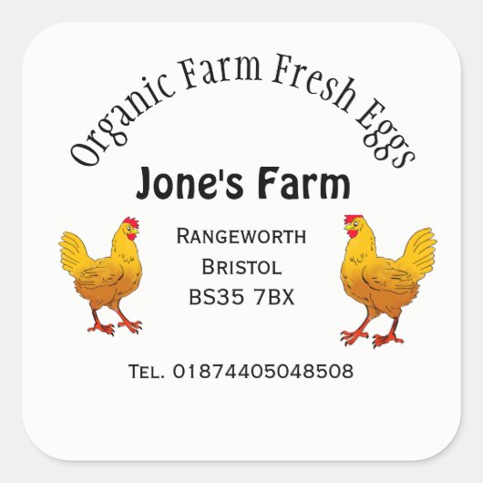 Label eierdoos vrije uitloop boerderij winkel (Voorkant)