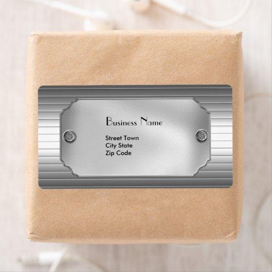 Label Elegant Business Metal Chrome (Insitu)