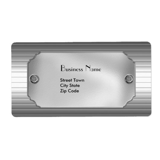 Label Elegant Business Metal Chrome (Voorkant)