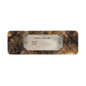 Label Elegant Persoonlijk Bedrijf Rusty Metal 2 (Voorkant)