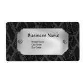 Label Elegant Persoonlijk Zakelijk Lederen Metaal (Voorkant)