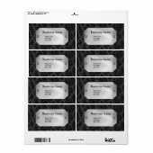 Label Elegant Persoonlijk Zakelijk Lederen Metaal (Full Sheet)