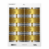 Label Elegant Zilver Goud Jewel (Full Sheet)