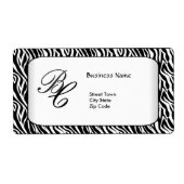 Label Elegant Zwart Zebra Wit Elite (Voorkant)